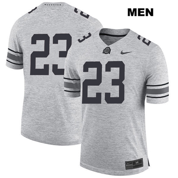 Ohio State Buckeyes Men's De'Shawn White #23 Gray Authentic Nike No Name College NCAA Stitched Football Jersey YU19G44WR
